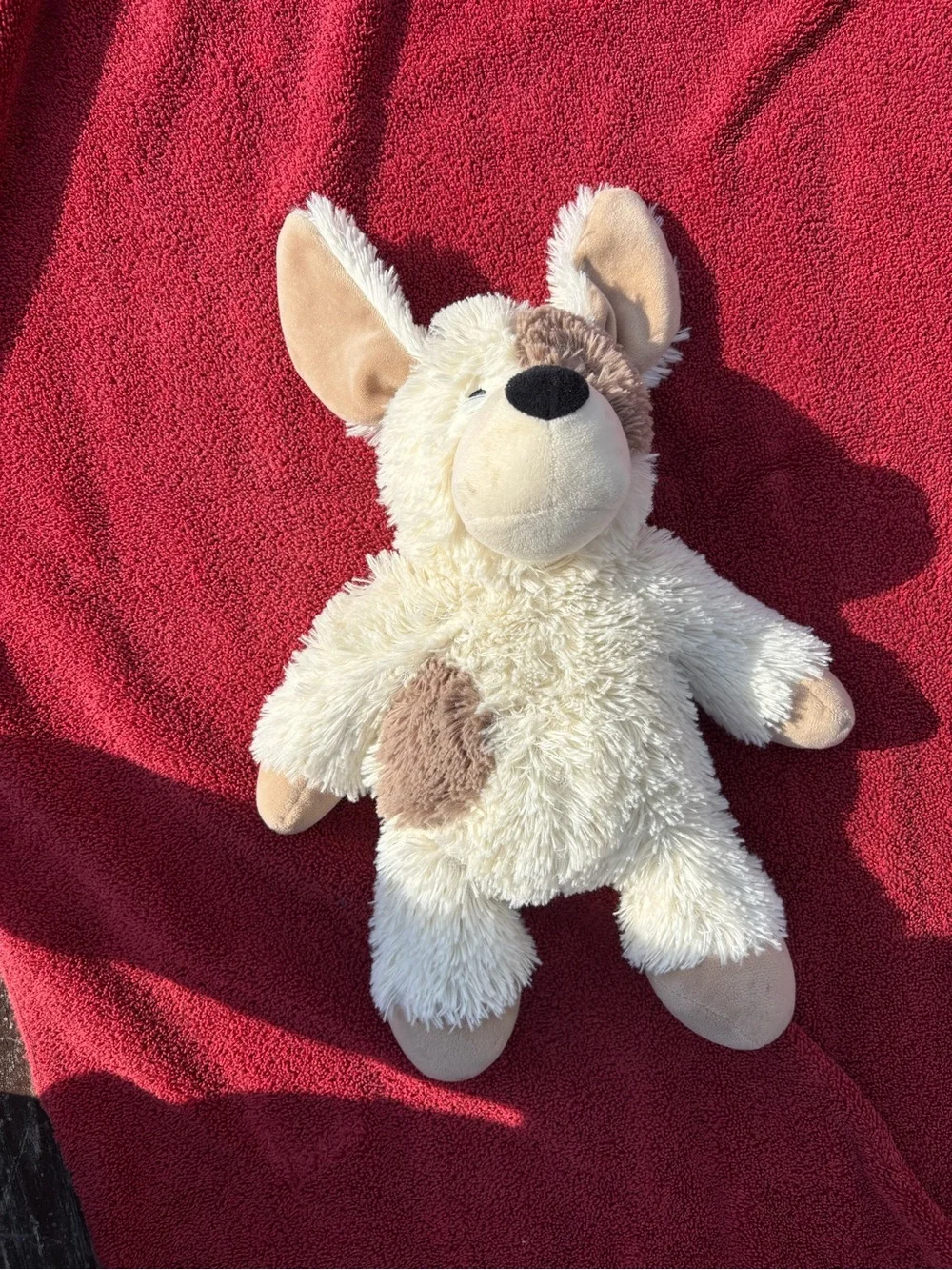 Warmies Dog Plush cream and brown dog